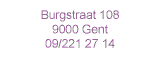 Burgstraat 108; 9000 Gent